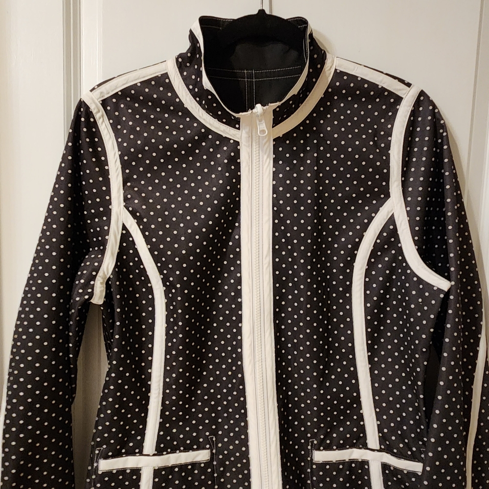 Utex Medium Jacket Reversible Black With White Po… - image 3